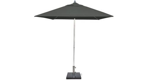 Inlet 2.5m Square Polished Aluminium Outdoor Umbrella